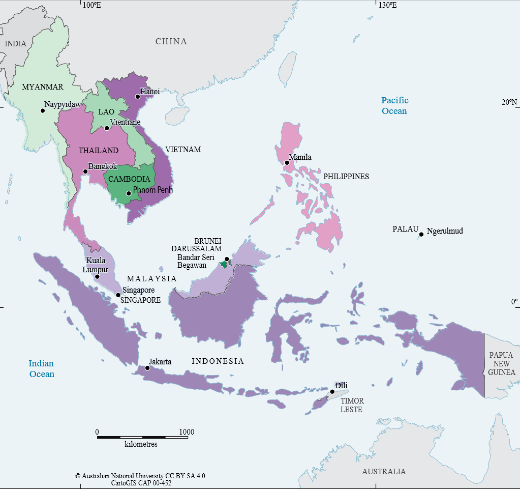 Southeast Asia map