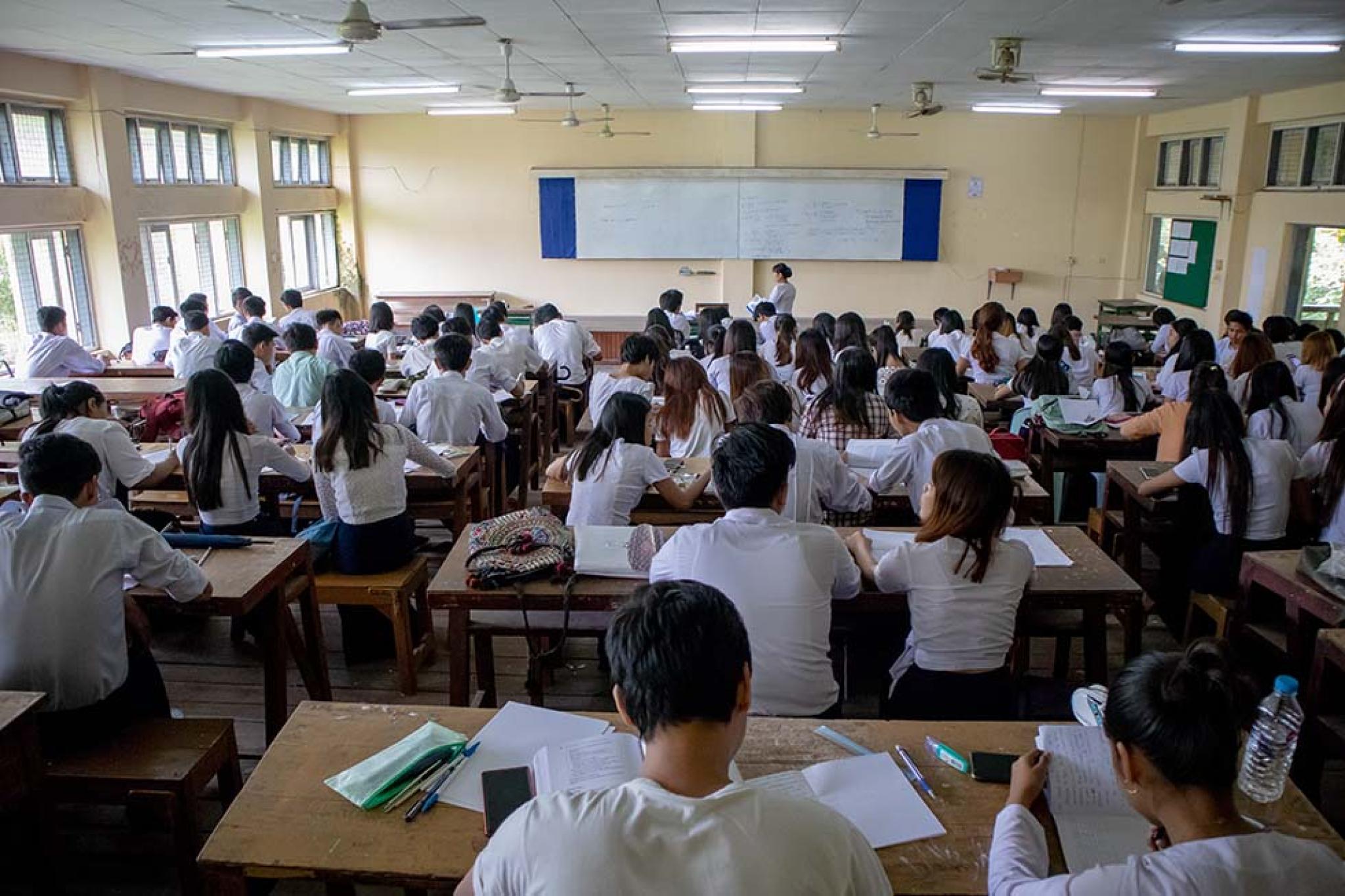 University students in Myanmar